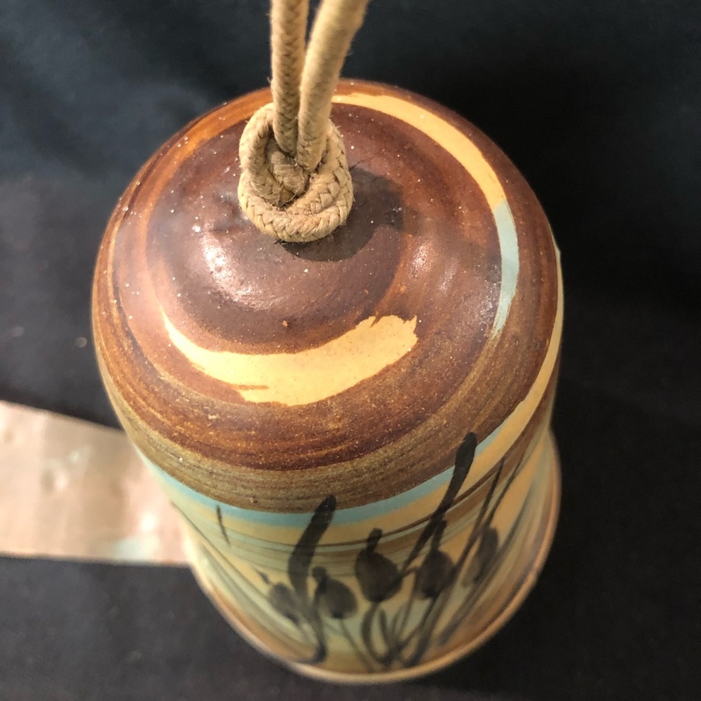 Vintage 1973 Pacific Stoneware Wind Chime Bell - Hand Painted - Collectible - Picture 12 of 13